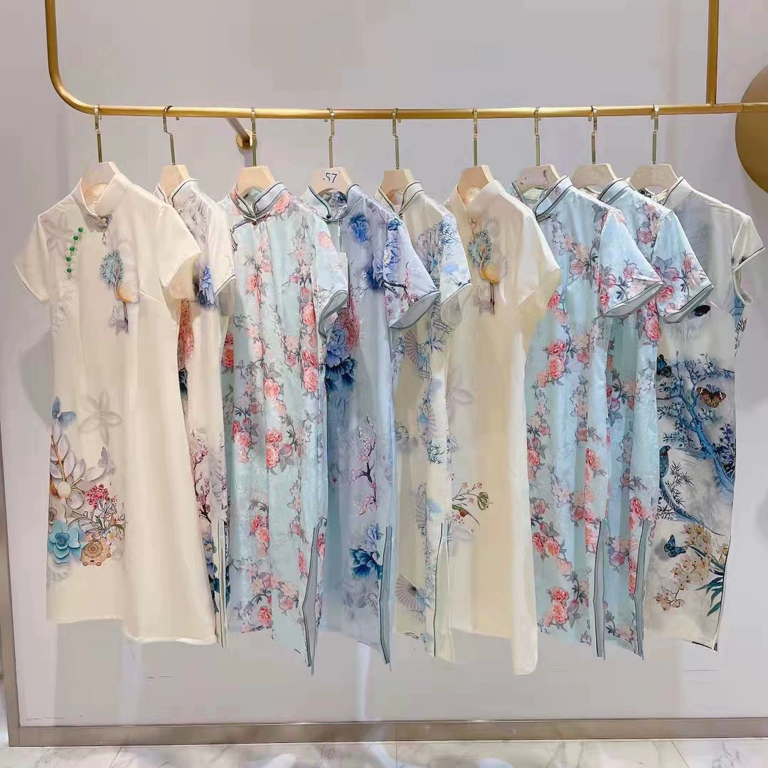 Ka Sheng Cheongsam 2022 Летний новый классический элегантный для кожи высокого класса Cheongsam в прямом эфире