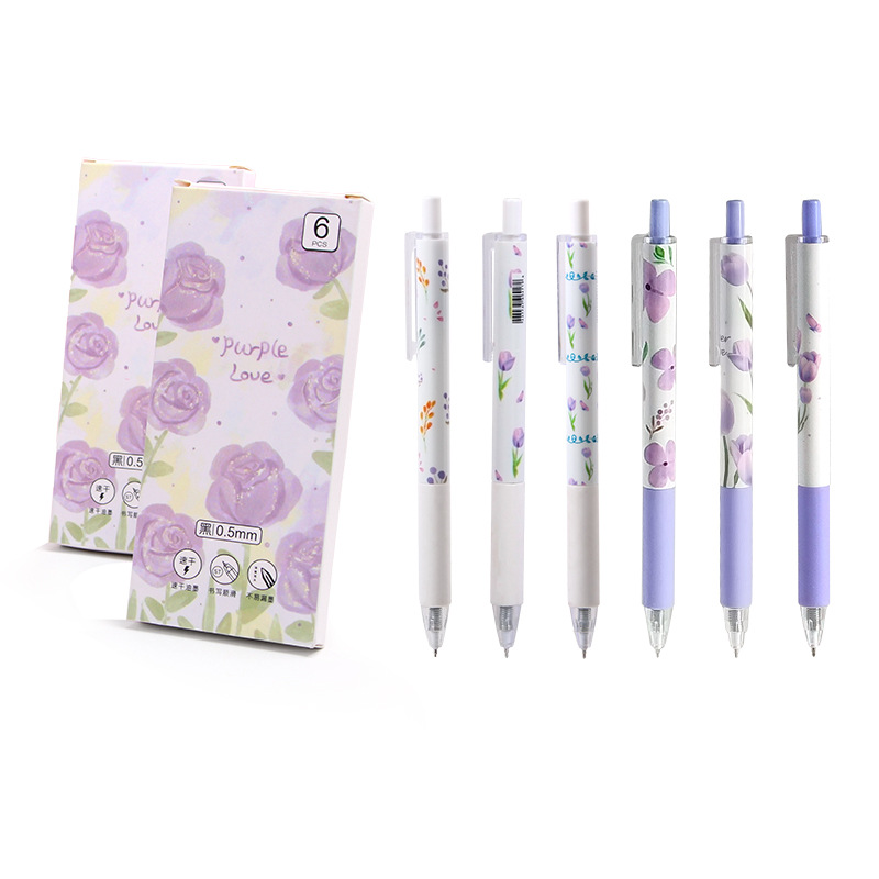 Rose Boxes Stud High Face Value ST Head Quick Seek Water-based Pluma Office Firm Pluma Papelería al por mayor