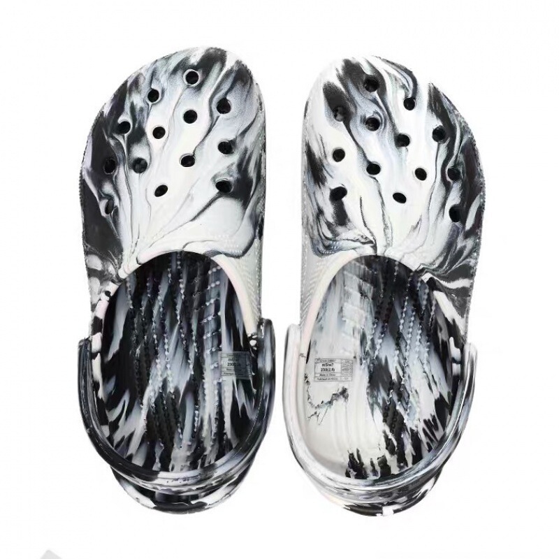 Cro Export Men's and Women's Beach Clogs Classic Marble Pattern Beach Shoes 206867