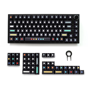 Black Dot Keycaps Are Suitable for Customized Mechanical Keyboards Original Height Keycaps 129 Key Dot Personalized Theme Pbt