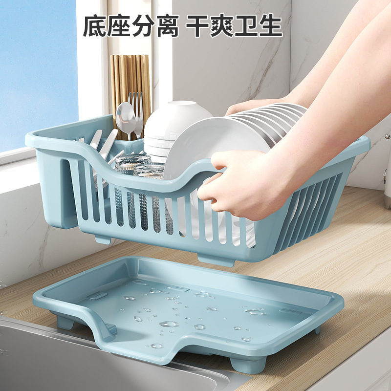 沥水碗盘架厨房碗碟收纳架水槽餐具置物架家用台面碗柜碗筷收纳盒|undefined
