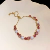 Golden fuchsia bracelet