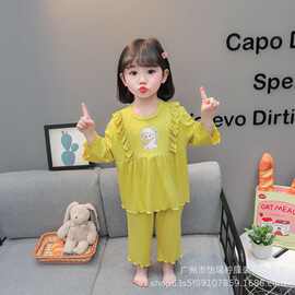 2026女童睡衣夏季儿童家居服空调服中小童公主风凉爽睡衣两件套潮