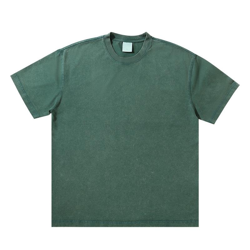 300 グラムヘビーウェイトピュアコットンウォッシュ Tシャツウォッシュ Tシャツレトロトレンディブランドルーズ Tシャツヨーロッパとアメリカのクロスボーダー Tシャツ男性用|undefined