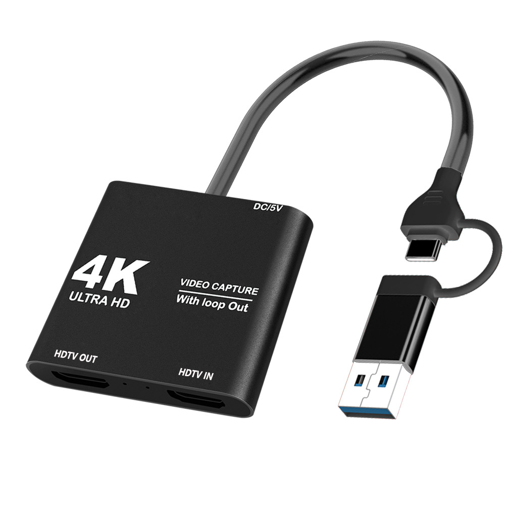 4K 1080p USB 3,0 a HDTV compatible video audio juego tarjeta de captura con bucle 1080P60FPS