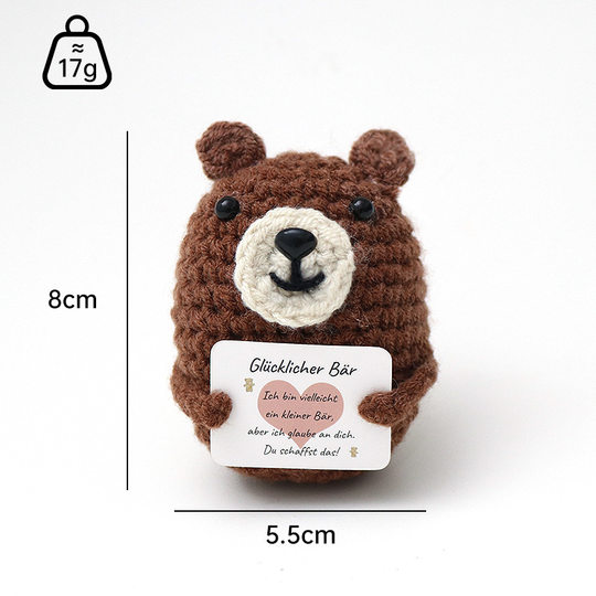 Cross-border explosions hand-crocheted wool woven finished dinosaur animal cartoon knitted doll pendant knitted doll