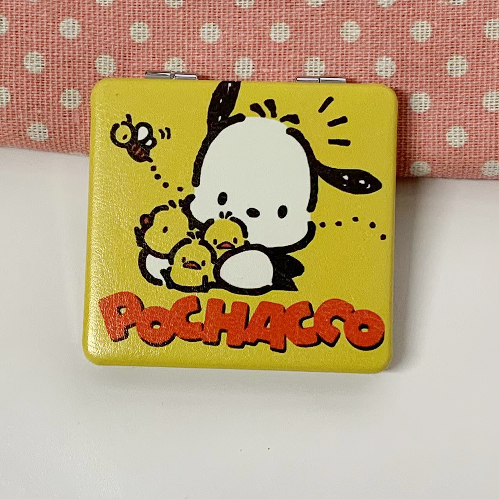 Nuevo perro Pacha osos de fresa doble cara plegable espejo de maquillaje tienda en línea tienda de espejo pequeño fábrica al por mayor