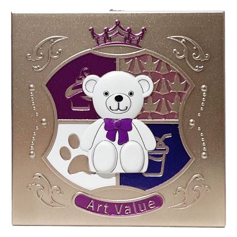 Art Value Bear Knight Четырехцветные тени для век Пудра нежные Шелковистые матовые тени для век пластина телесный макияж Универсальный Повседневный