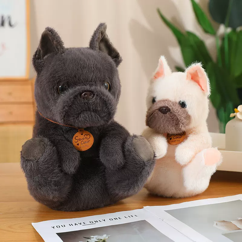仿真斗牛犬宠物狗毛绒玩具儿童生日礼物可爱狗狗公仔摆件现货批发