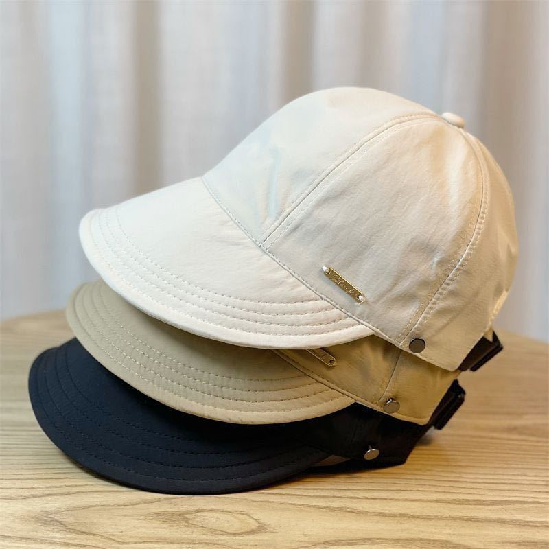 Ruth Style Duckbill Cap Versatile Open Top Can Hang Mask UV Protection Sun Hat_voghion.com