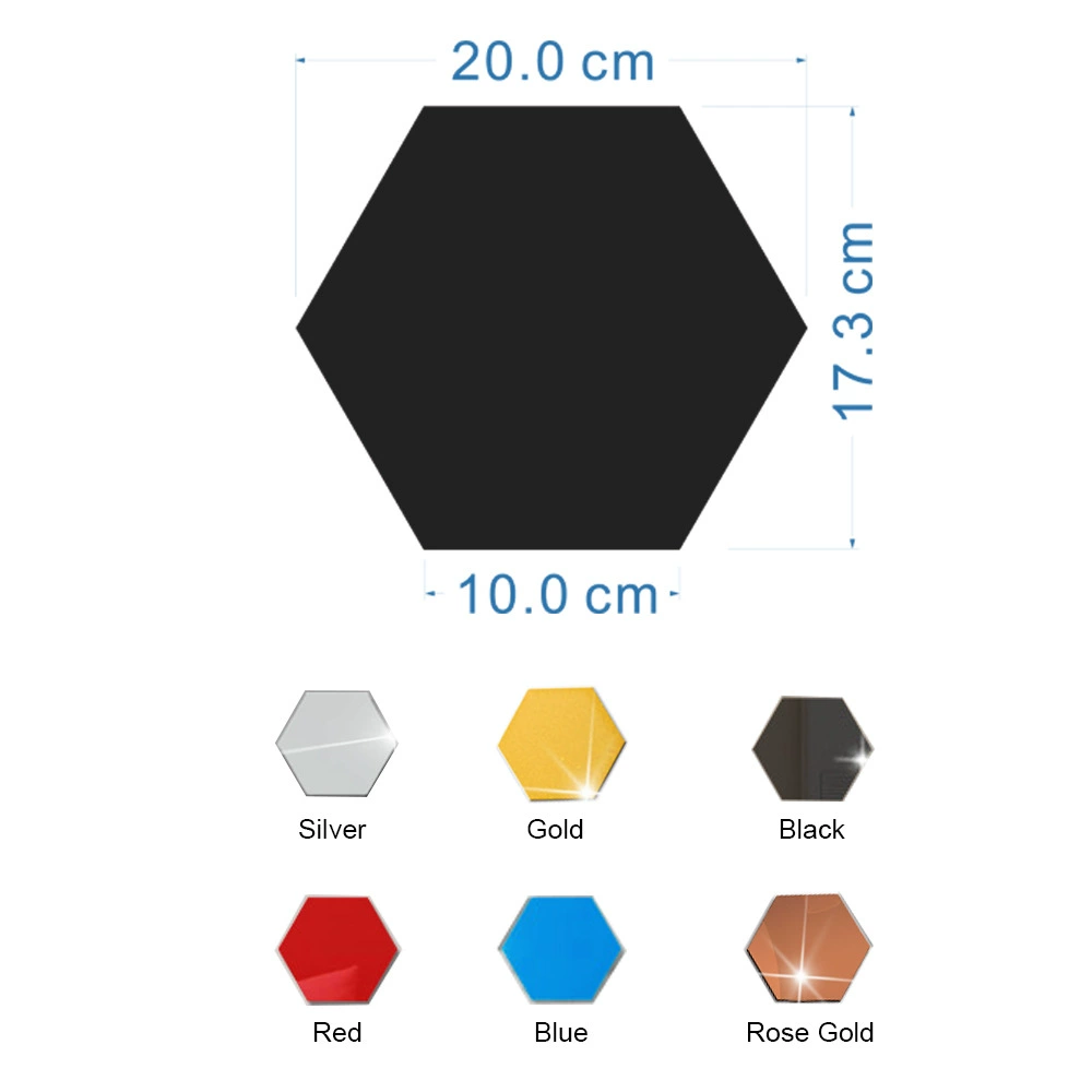 Acrylic 3D Self-Adhesive Wall Mirror, Waterproof, 12-Piece Set, Multiple Sizes