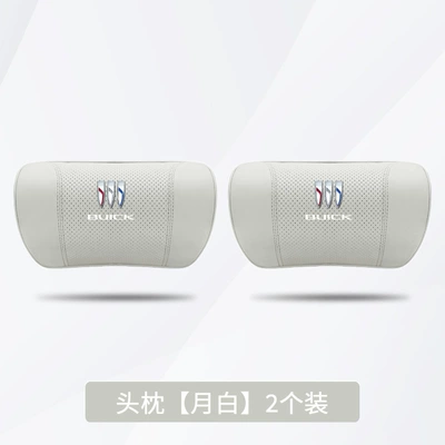 Headrest and Neck Pillow Envision Headrest - buick-moon-white-2-headrests