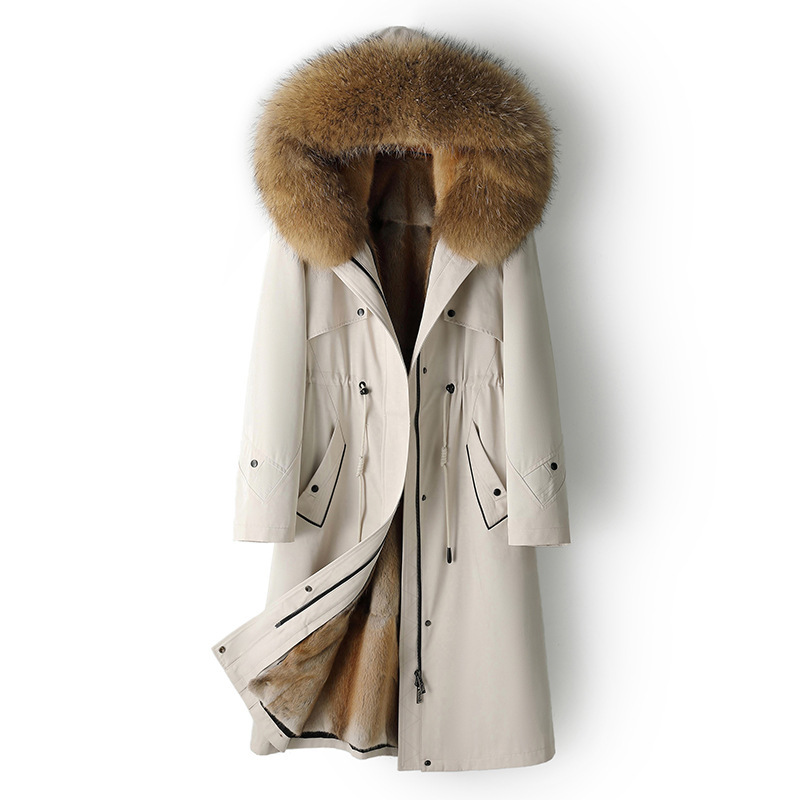 Parka Women's Real Mink Fur Detachable Lining 2025 Winter New Fur Coat Parka Women's Coat Parka Women's Real Mink Fur Detachable Lining 2025 Winter New Fur Coat Parka Women's Coat