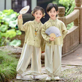 儿童汉服套装新款男女童中国风唐装古装幼儿园演出服春秋款潮