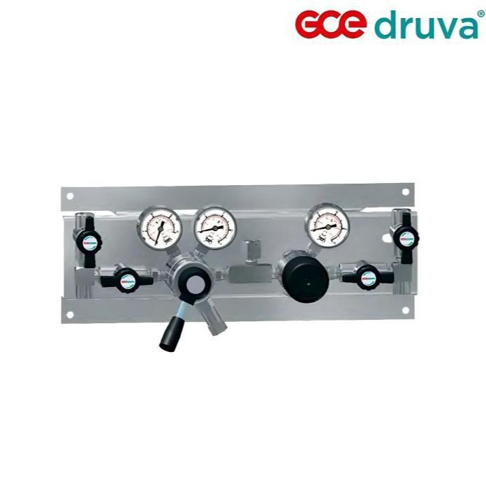 德国GCE Druva半自动切换装置 不锈钢双瓶供气气体调压阀减压器