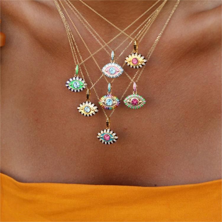 1 Piece Quantity Titanium Steel Simple Style Classic Style Inlay Cartoon Character Rhinestones Pendant Necklace