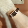 Retro square watch, square bag, simple and elegant design, light luxury style