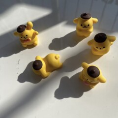 樹脂立体漫画子犬下駄クリーム接着剤 DIY 車の装飾品ヘアピンヘアロープアクセサリー
