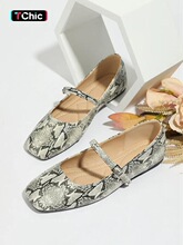 I 31783 Mary Jane Snake Print Flats ��ͷ���Ƶ�Ь �羳ŷ