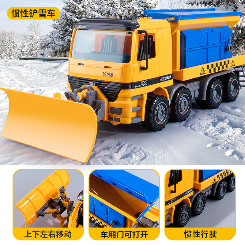 Gran quitanieves de juguete quitanieves niveladora limpieza quitanieves ingeniería vehículo niños coche niño 3-6 años de edad
