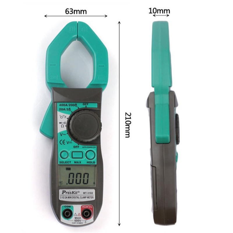 대만 BAOGONG MT-3102 미니 후크 미터 클램프 미터 디지털 클램프 멀티 미터 온도