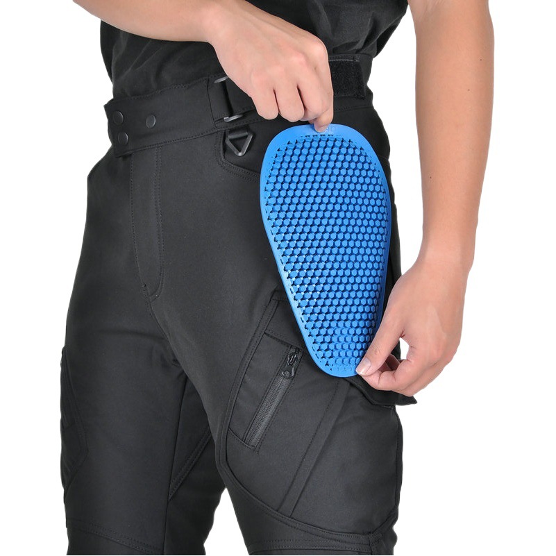 VOLERO motocicleta invierno ciclismo pantalones hombres impermeable forrado de lana gruesa a prueba de viento de cintura alta motocicleta anti-caída pantalones de silicona