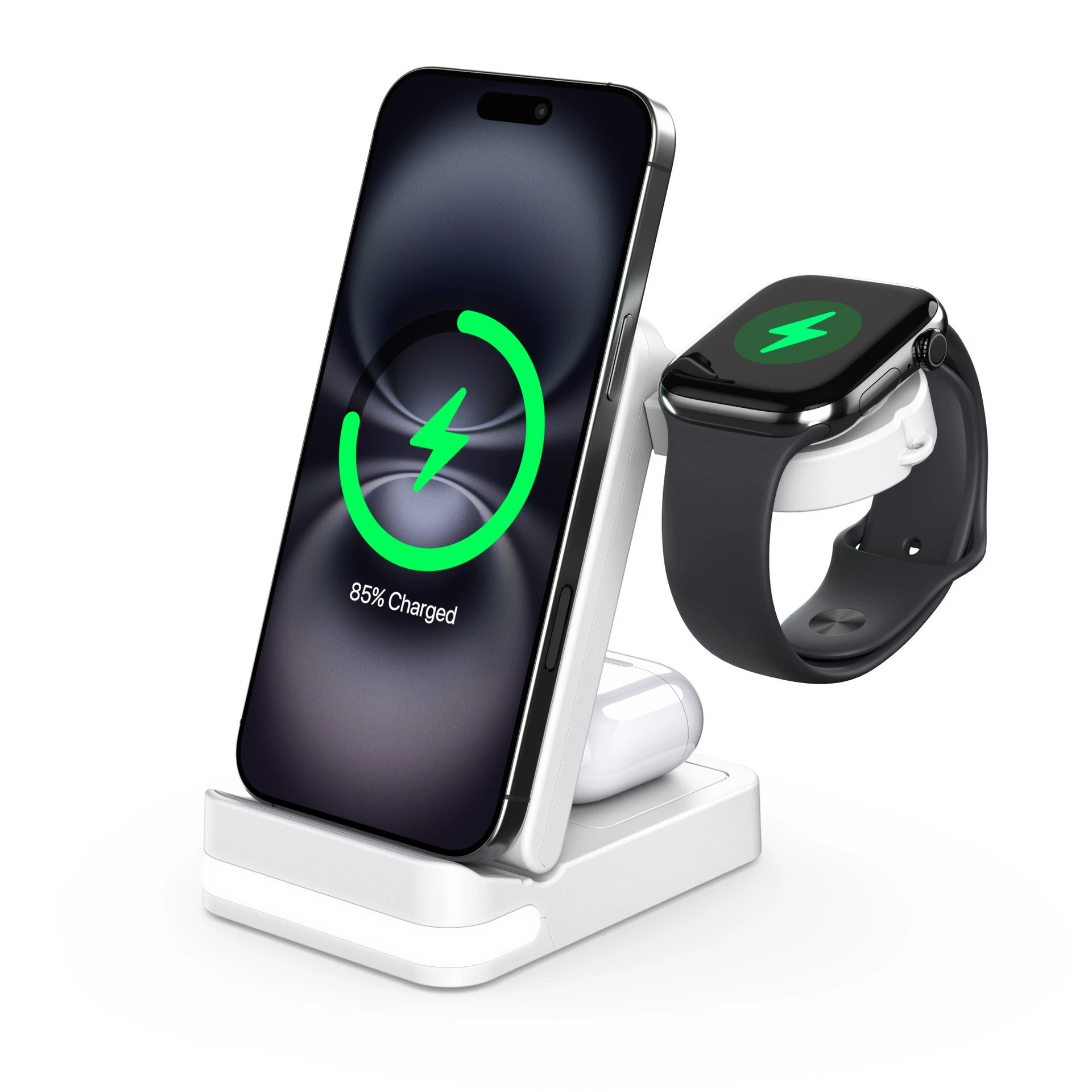 Apple, samsung, huawei, складная зарядка, три в одном, 15W