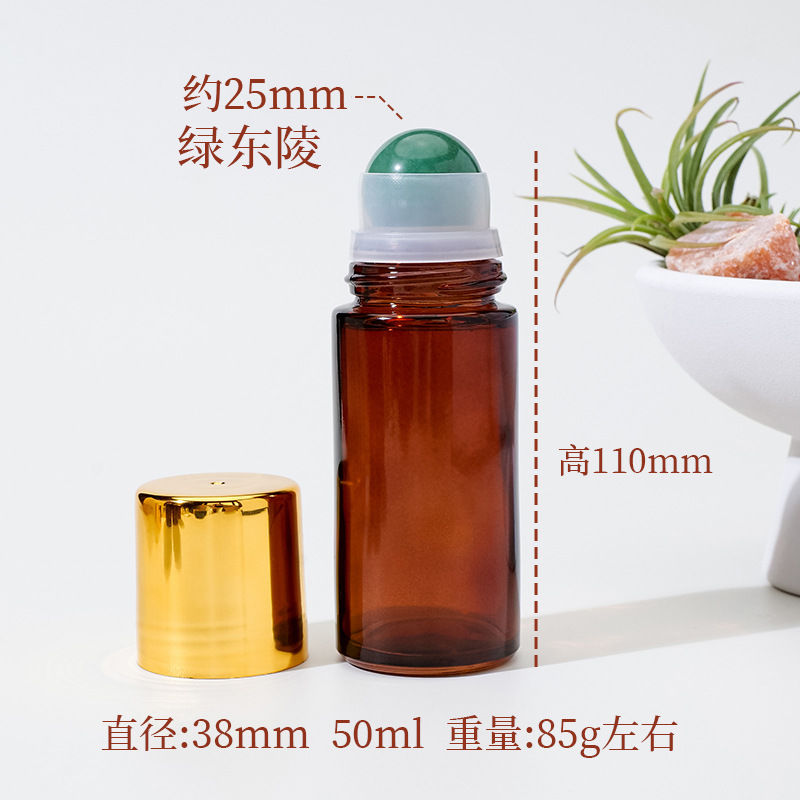 Frasco Roll-On de Cristal Natural y Vidrio para Aceites Esenciales