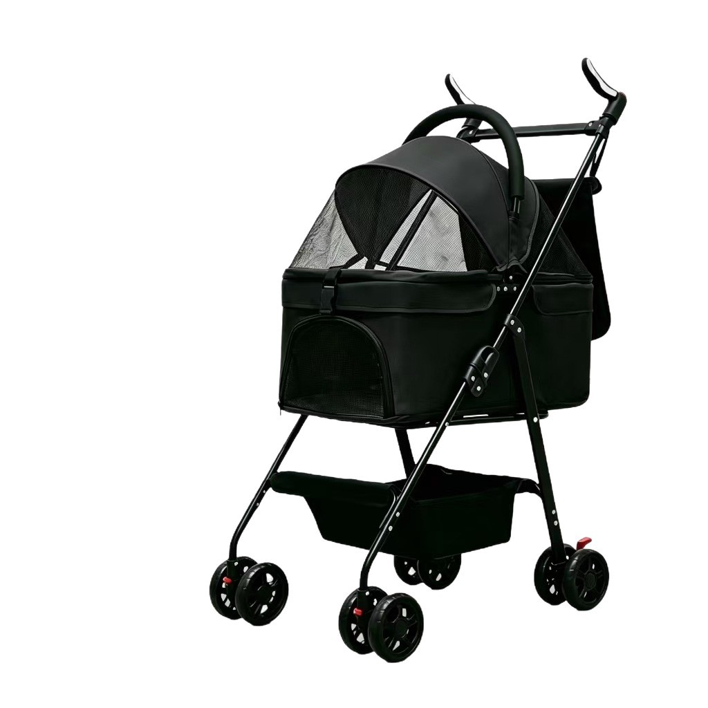 Cochecito Plegable para Mascotas de Metal, Plegable, para Exteriores