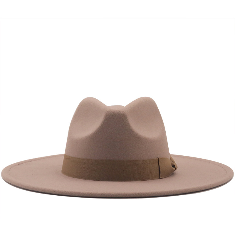 New Solid Color Big Brim Flat Brim Jazz Top Hat Wholesale Nihaojewelry display picture 7