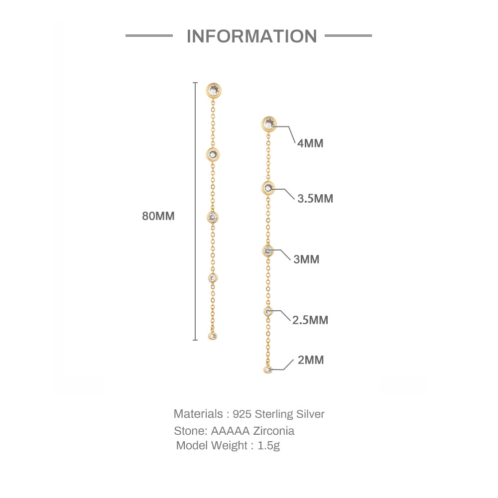 10g Weight Drop Earrings Classification 1 Pair Quantity Casual, Daily Occasion 925 Sterling Silver Material Geometric, Solid Color Pattern Women's Gender Plating Design Simple Style Style 1 Pair 925 Sterling Silver Geometric Solid Color Drop Earrings 1