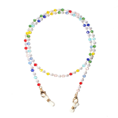European and American Cross-border Fashion Eyeglass Cord Eyeglass Accessories Colorful Bead Eyeglass Chain Sunglasses Charm G030