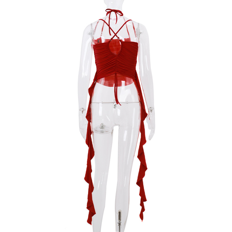 Title 9, Top tubo com flores 3D, plissado, costas nuas, ...