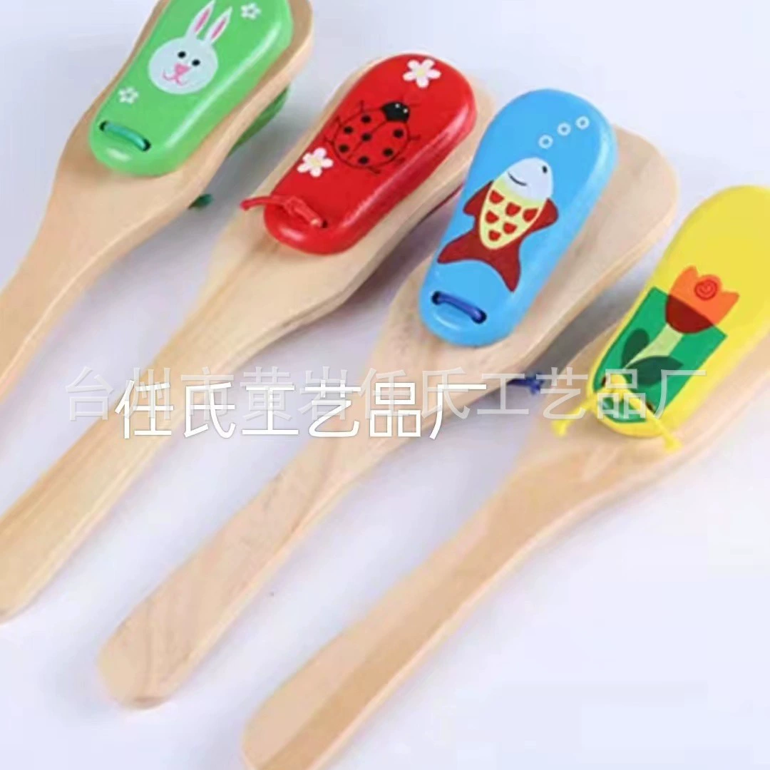 Длинная ручка кастаньеты для малышей Просвещение музыкальный инструмент развивающая игрушка