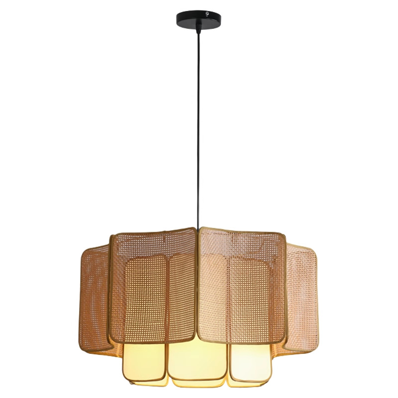 Lámpara del restaurante chino de estilo retrógrado creativo sala de estar dormitorio residencial Zen bar de caña lámparas Zhongshan