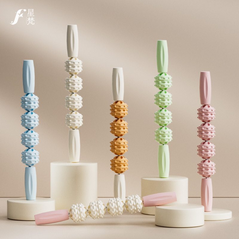 Factory direct muscle relaxation massage stick roller Mace stick fitness leg massager roller fascia stick