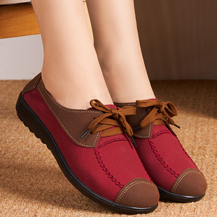 New factory direct selling old Beijing cloth shoes women's spring and summer comfortable non-slip flat shoes for middle-aged and elderly mothers