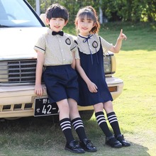 夏季英伦风幼儿园园服毕业拍照校服中小学生朗诵大合唱表演服套装