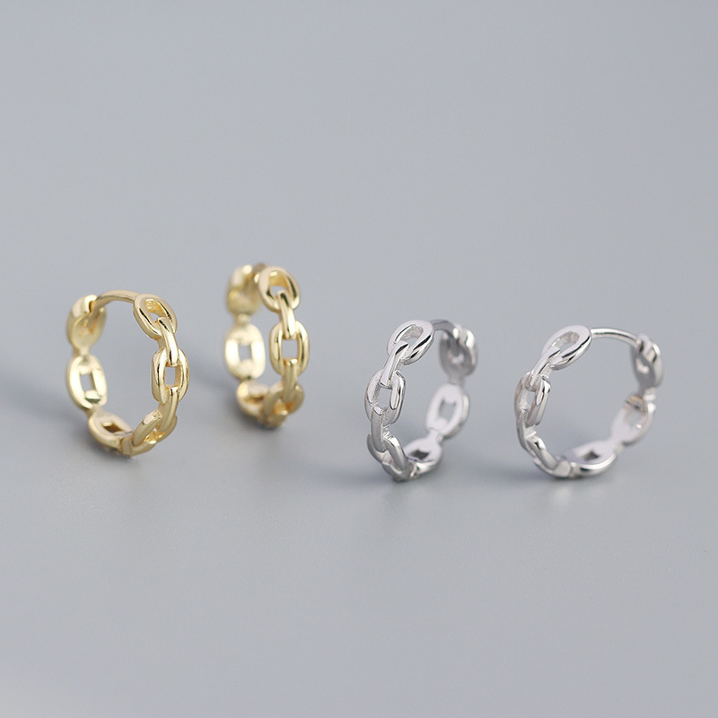 3g Weight S925 Sterling Silver Metal Chain Earrings Wholesale Nihaojewelry