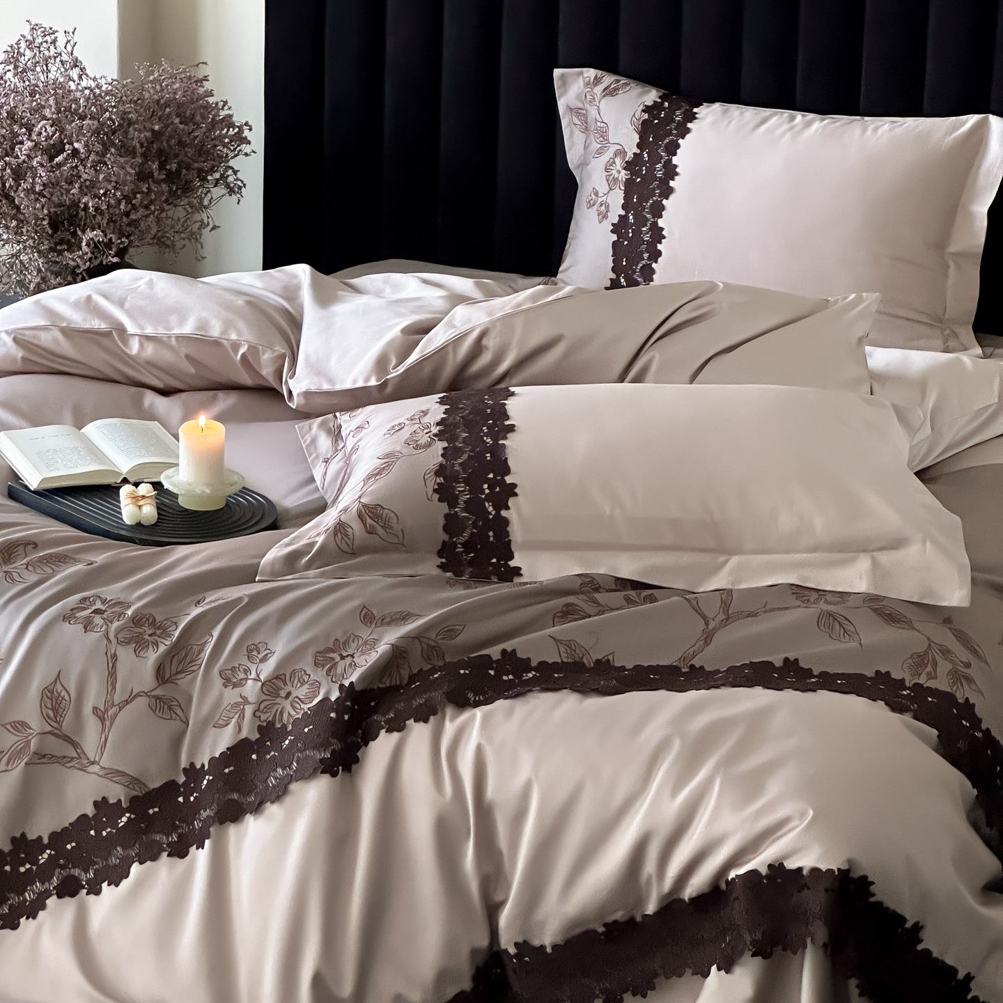 Nordic French Vintage Boho French-style Vintage Four-piece Bedding Set, Light Luxury With A High-end Feel, Romantic 2026 New Model, High-quality_voghion.com