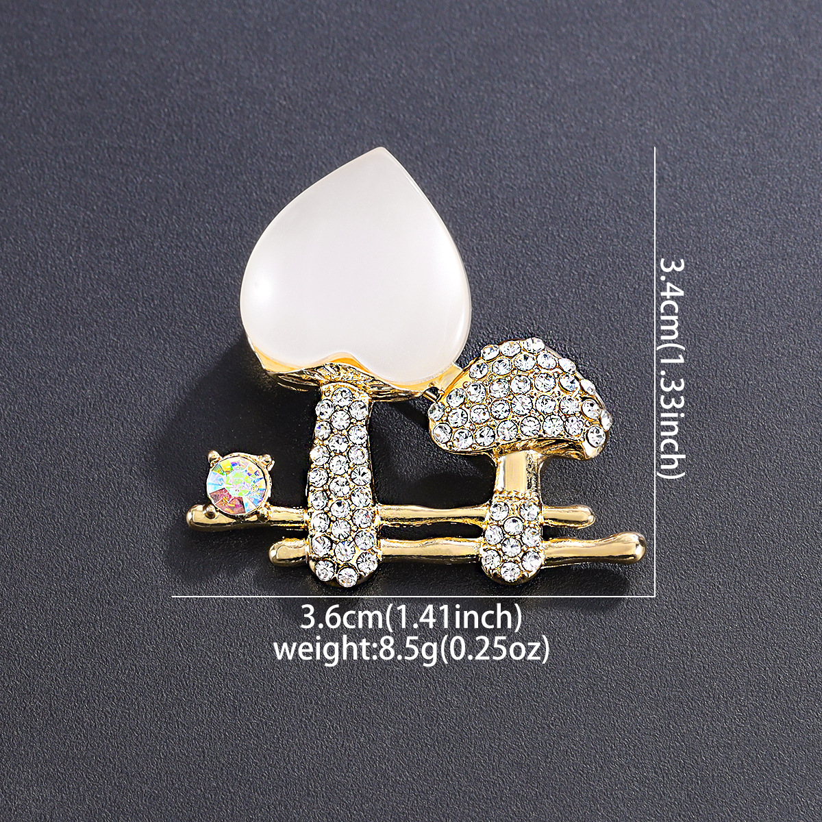 2024 nuevo día de la madre venta caliente broche de ópalo mujer con incrustaciones de diamantes de imitación broche accesorios de ropa joyería image 36