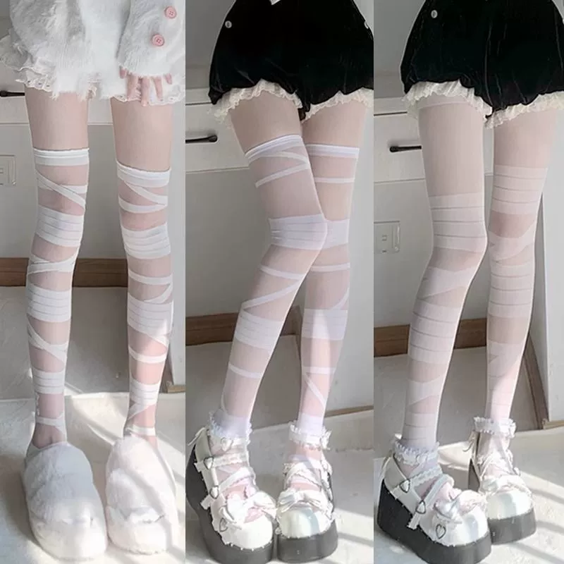 Красивый пояс, тонкие колготки для коленей, эластичный бинт, стиль Lolita, 2 карата