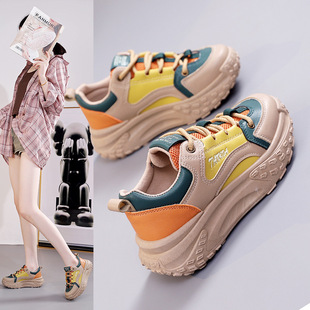New Simple Women's Shoes 2025 Autum K-Style Sports Heightening Thick-Soled Sneakers Casual Shoes for Female Students Kt-2804