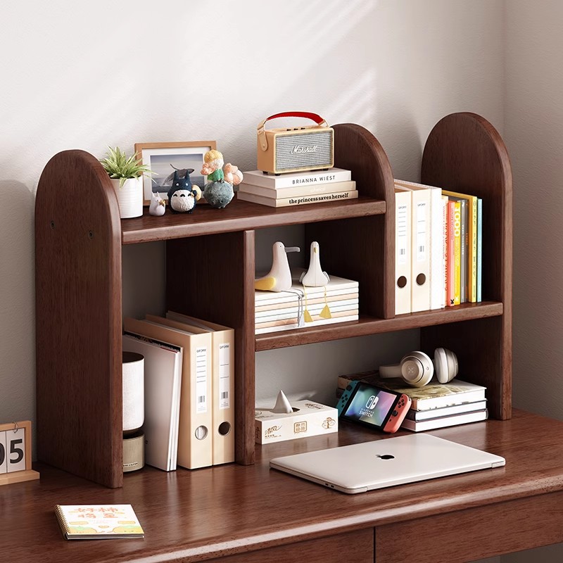 순수한 단단한 나무 개폐식 데스크탑 작은 책장 다층 간단한 저장 랙 사무실 저장 랙 책상 작은 책장