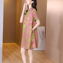 中國風改良版旗袍連衣裙夏季新款寬松顯瘦高端復古中長裙