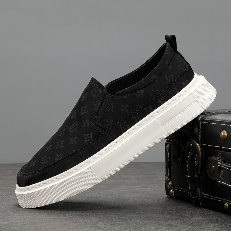 2026 New Summer Men's Cloth Shoes, Flat-Soled, All-Vegan, Trendy Niche Design, Versatile, Breathable Sneakers, Casual Shoes for Men