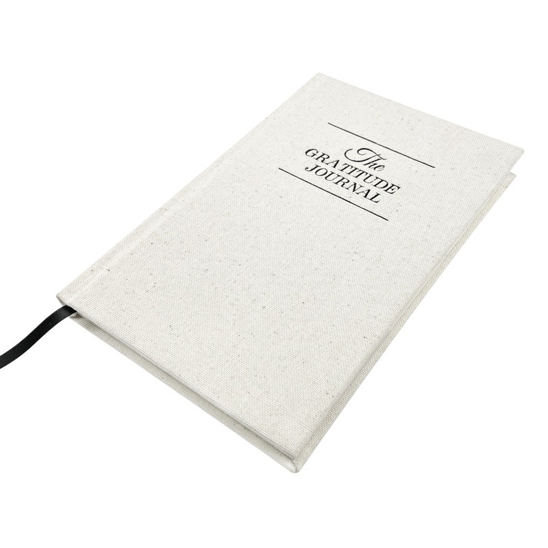 Cuaderno de agradecimiento transfronterizo en inglés, diario de seguimiento de horarios, cuaderno de tela de lino, planificador, diario