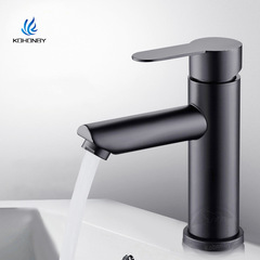 廠家直供黑色不鏽鋼台盤冷熱水龍頭浴室水龍頭陽台水龍頭