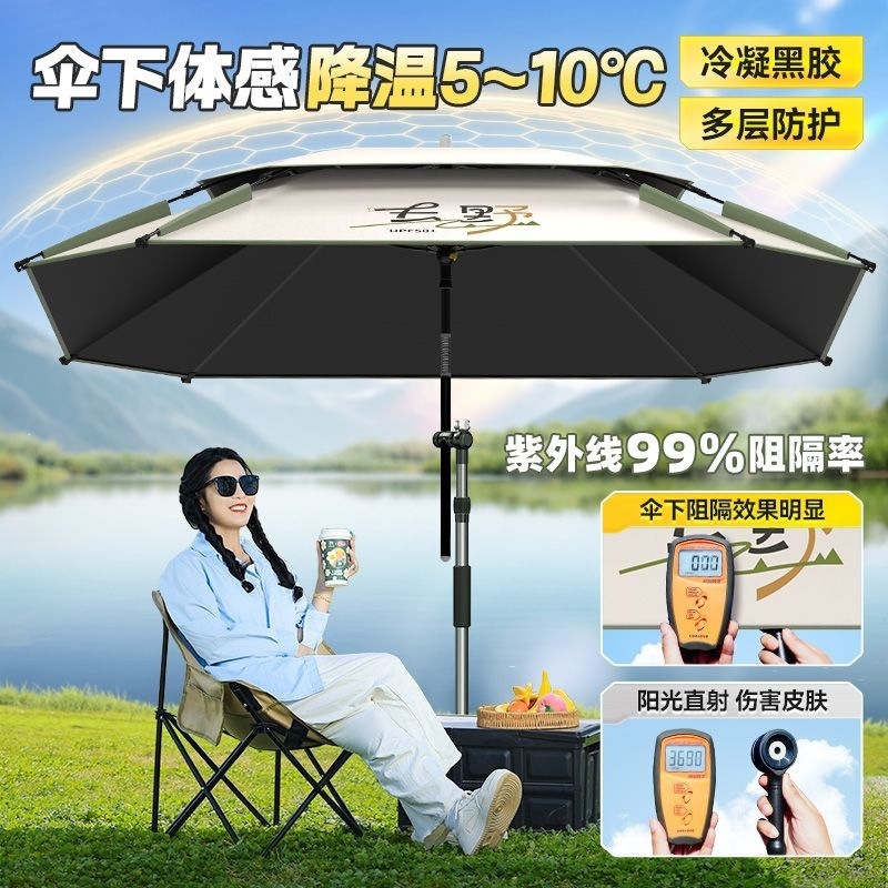 Fishing umbrella, 2026 new model, specialized fishing umbrella, outdoor camping umbrella, new type of sunshade for fishing