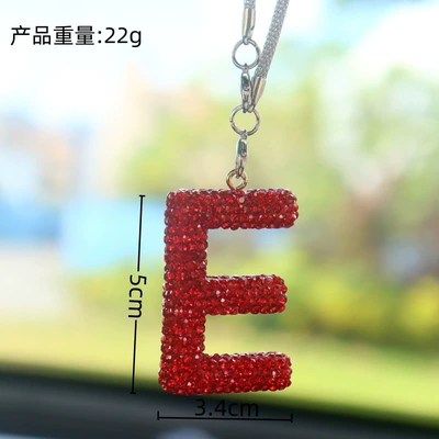 Car hanging | Clay Full Diamond Love Bear - e-letter-car-pendant-big-red